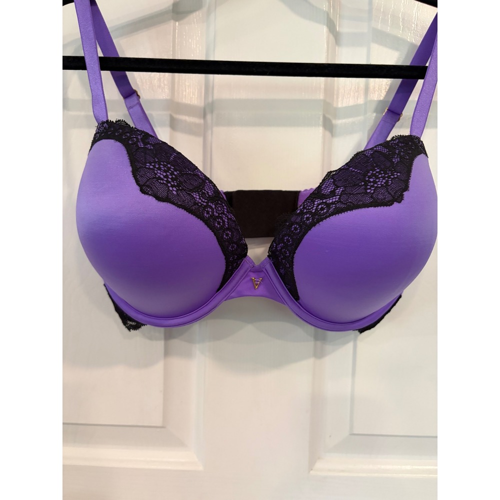 Victoria's Secret 34DDD Very Sext Purple Push Up Bra EUC